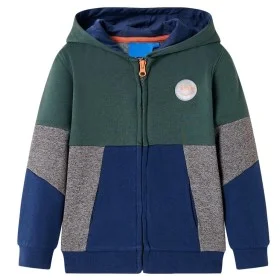 Dunkelgrüner Kinder-Kapuzenpullover mit Reißverschluss 92 von , Kinder-T-Shirts - Ref: Foro24-13084, Preis: 13,87 €, Rabatt: %