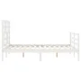 Doppelbettgestell mit weißem Massivholz-Kopfteil von , Betten und Lattenroste - Ref: Foro24-3194872, Preis: 150,84 €, Rabatt: %
