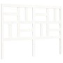 Estructura cama de matrimonio con cabecero madera maciza blanco de , Camas y somieres - Ref: Foro24-3194872, Precio: 155,17 €...