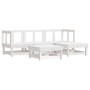 Gartensofa-Set 5-teilig aus massivem weißem Kiefernholz von , Gartensets - Ref: Foro24-3186166, Preis: 276,00 €, Rabatt: %