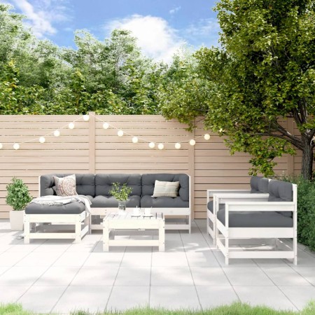 Gartenmöbel-Set 7-teilig aus massivem weißem Kiefernholz von , Gartensets - Ref: Foro24-3186243, Preis: 496,26 €, Rabatt: %