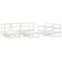 Gartenmöbel-Set 7-teilig aus massivem weißem Kiefernholz von , Gartensets - Ref: Foro24-3186243, Preis: 496,26 €, Rabatt: %