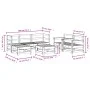 Gartenmöbel-Set 7-teilig aus massivem weißem Kiefernholz von , Gartensets - Ref: Foro24-3186243, Preis: 489,38 €, Rabatt: %