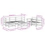 Gartenmöbel-Set 7-teilig aus massivem weißem Kiefernholz von , Gartensets - Ref: Foro24-3186243, Preis: 496,26 €, Rabatt: %