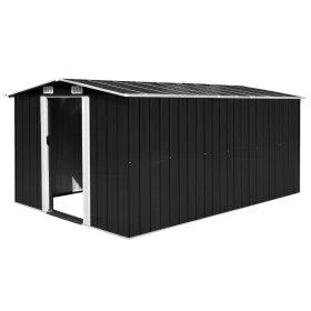 Metal garden shed in anthracite color, 257x392x181 cm by vidaXL, Sheds - Ref: Foro24-143346, Price: 441,67 €, Discount: %