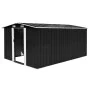Gartenhaus aus anthrazitfarbenem Metall 257x392x181 cm von vidaXL, Schuppen - Ref: Foro24-143346, Preis: 440,03 €, Rabatt: %