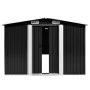 Gartenhaus aus anthrazitfarbenem Metall 257x392x181 cm von vidaXL, Schuppen - Ref: Foro24-143346, Preis: 440,03 €, Rabatt: %