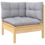 Garden furniture set 8 pieces and gray pine wood cushions by , Garden sets - Ref: Foro24-3097096, Price: 619,45 €, Discount: %