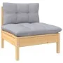 Garden furniture set 8 pieces and gray pine wood cushions by , Garden sets - Ref: Foro24-3097096, Price: 619,45 €, Discount: %