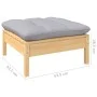 Garden furniture set 8 pieces and gray pine wood cushions by , Garden sets - Ref: Foro24-3097096, Price: 619,45 €, Discount: %