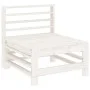 Gartensofa-Set 5-teilig aus massivem weißem Kiefernholz von , Gartensets - Ref: Foro24-3186551, Preis: 316,06 €, Rabatt: %