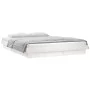 Bed frame with LED solid white wood 180x200 cm by , Beds and slatted bases - Ref: Foro24-819988, Price: 184,13 €, Discount: %