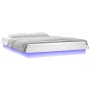 Estructura de cama con LED madera maciza blanca 180x200 cm de , Camas y somieres - Ref: Foro24-819988, Precio: 185,75 €, Desc...