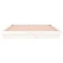 Bed frame with LED solid white wood 180x200 cm by , Beds and slatted bases - Ref: Foro24-819988, Price: 184,13 €, Discount: %