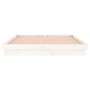 Bettgestell mit LED-Massivholz weiß 180x200 cm von , Betten und Lattenroste - Ref: Foro24-819988, Preis: 186,65 €, Rabatt: %