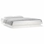 Bettgestell mit LED-Massivholz weiß 160x200 cm von , Betten und Lattenroste - Ref: Foro24-819983, Preis: 177,37 €, Rabatt: %