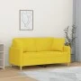 2-seater sofa with light yellow fabric cushions 140 cm by , Sofas - Ref: Foro24-3200914, Price: 223,06 €, Discount: %