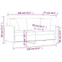 2-seater sofa with light yellow fabric cushions 140 cm by , Sofas - Ref: Foro24-3200914, Price: 226,56 €, Discount: %