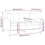 2-seater sofa with taupe gray fabric cushions 140 cm by , Sofas - Ref: Foro24-3200916, Price: 221,64 €, Discount: %