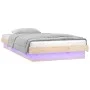 Bed frame with LED solid wood 100x200 cm by , Beds and slatted bases - Ref: Foro24-819962, Price: 120,60 €, Discount: %