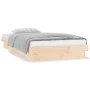 Bed frame with LED solid wood 100x200 cm by , Beds and slatted bases - Ref: Foro24-819962, Price: 120,60 €, Discount: %