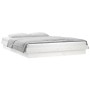 Bed frame with LED solid wood white 135x190 cm by , Beds and slatted bases - Ref: Foro24-820013, Price: 164,94 €, Discount: %