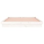 Bettgestell mit LED Massivholz weiß 135x190 cm von , Betten und Lattenroste - Ref: Foro24-820013, Preis: 164,94 €, Rabatt: %
