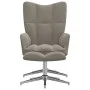 Hellgrauer Samt-Entspannungssessel mit Fußstütze von , Sessel - Ref: Foro24-328128, Preis: 182,96 €, Rabatt: %