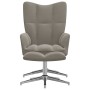 Hellgrauer Samt-Entspannungssessel mit Fußstütze von , Sessel - Ref: Foro24-328128, Preis: 186,26 €, Rabatt: %