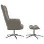 Hellgrauer Samt-Entspannungssessel mit Fußstütze von , Sessel - Ref: Foro24-328128, Preis: 186,26 €, Rabatt: %