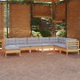 Juego de muebles de jardín 8 pzas y cojines madera maciza pino de , Conjuntos de jardín - Ref: Foro24-3096658, Precio: 613,57...