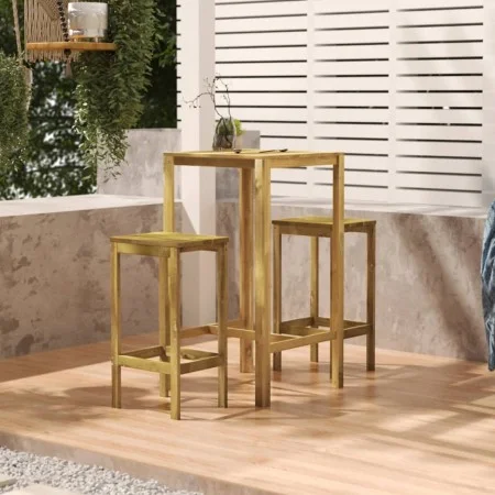 Garden bar set 3 pieces impregnated pine wood by , Garden sets - Ref: Foro24-3096639, Price: 116,22 €, Discount: %