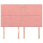 Kopfteile 4 Einheiten rosa Samt 72x5x78/88 cm von , Kopf- und Fußteile - Ref: Foro24-3116245, Preis: 94,62 €, Rabatt: %
