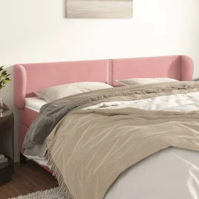 Cabecero de terciopelo rosa 203x23x78/88 cm de , Cabeceros y pies de cama - Ref: Foro24-3117075, Precio: 60,23 €, Descuento: %