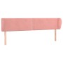 Kopfteil aus rosa Samt, 203 x 23 x 78/88 cm von , Kopf- und Fußteile - Ref: Foro24-3117075, Preis: 61,11 €, Rabatt: %