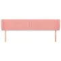 Cabecero de terciopelo rosa 203x23x78/88 cm de , Cabeceros y pies de cama - Ref: Foro24-3117075, Precio: 60,23 €, Descuento: %