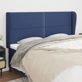 Headboard with blue fabric ears 163x23x118/128 cm by , Headboards and footboards - Ref: Foro24-3117828, Price: 98,97 €, Disco...