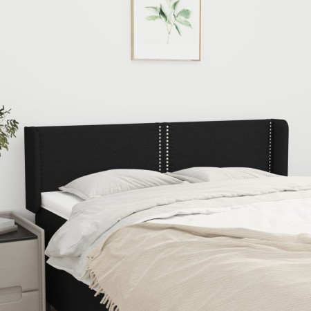 Kopfteil aus schwarzem Stoff, 147 x 16 x 78/88 cm von , Kopf- und Fußteile - Ref: Foro24-3118628, Preis: 53,97 €, Rabatt: %