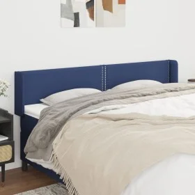 Blue fabric headboard 163x16x78/88 cm by , Headboards and footboards - Ref: Foro24-3118640, Price: 54,47 €, Discount: %