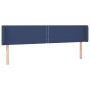 Kopfteil aus blauem Stoff, 163 x 16 x 78/88 cm von , Kopf- und Fußteile - Ref: Foro24-3118640, Preis: 54,99 €, Rabatt: %