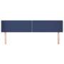 Kopfteil aus blauem Stoff, 163 x 16 x 78/88 cm von , Kopf- und Fußteile - Ref: Foro24-3118640, Preis: 54,99 €, Rabatt: %