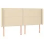 Headboard with cream fabric ears 163x16x118/128 cm by , Headboards and footboards - Ref: Foro24-3119451, Price: 114,94 €, Dis...