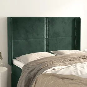 Kopfteil mit dunkelgrünen Samtohren 147x16x118/128cm von , Kopf- und Fußteile - Ref: Foro24-3119491, Preis: 109,37 €, Rabatt: %