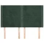 Cabecero con orejas de terciopelo verde oscuro 147x16x118/128cm de , Cabeceros y pies de cama - Ref: Foro24-3119491, Precio: ...