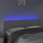 Kopfteil mit LED, schwarzem Kunstleder, 144 x 5 x 78/88 cm von , Kopf- und Fußteile - Ref: Foro24-3121566, Preis: 50,69 €, Ra...