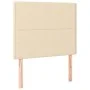 Headboard with LED lights cream fabric 80x5x118/128 cm by , Headboards and footboards - Ref: Foro24-3122263, Price: 63,13 €, ...