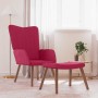 Sillón de relax con taburete terciopelo rojo tinto en Sillones | Comprar online en Foro24