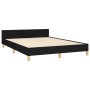 Bed frame with black fabric headboard 140x200 cm by , Beds and slatted bases - Ref: Foro24-3124978, Price: 201,92 €, Discount: %