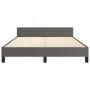 Bed frame with headboard gray synthetic leather 140x200cm by , Beds and slatted bases - Ref: Foro24-3125516, Price: 200,17 €,...
