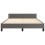 Estructura de cama con cabecero cuero sintético gris 140x200cm de , Camas y somieres - Ref: Foro24-3125516, Precio: 202,80 €,...